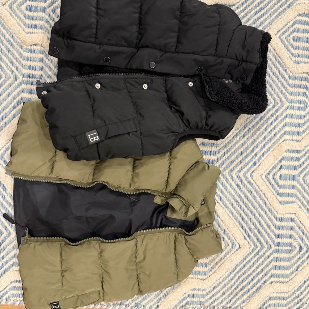 Little Bipsy Black and Olive Puffer Jackets